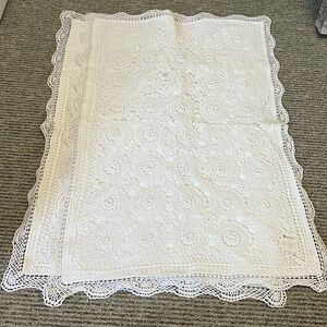 Pair of Vintage handmade crochet pillow shams